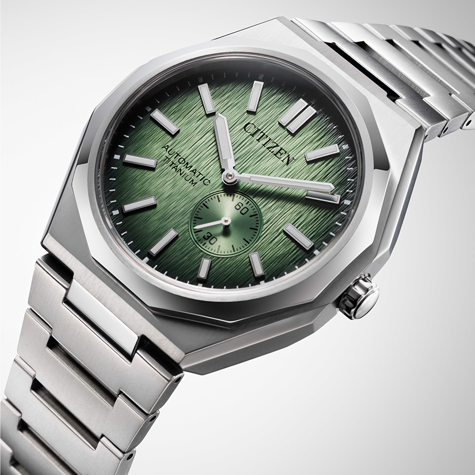 CITIZEN Zenshin 60 NK5020-58X Automatic Green Dial Super Titanium Men’s Watch