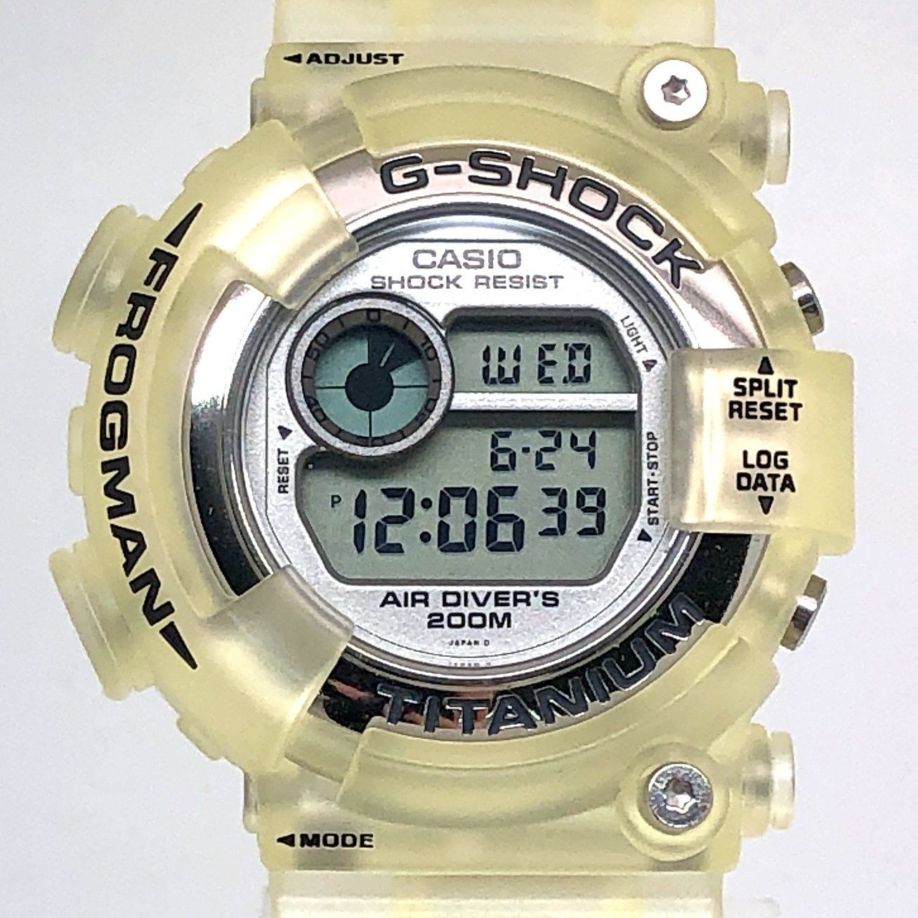 G SHOCK DW 8201WC 8T FROGMAN WCCS Frogman Titanium Skeleton Black Logo Triple Ma