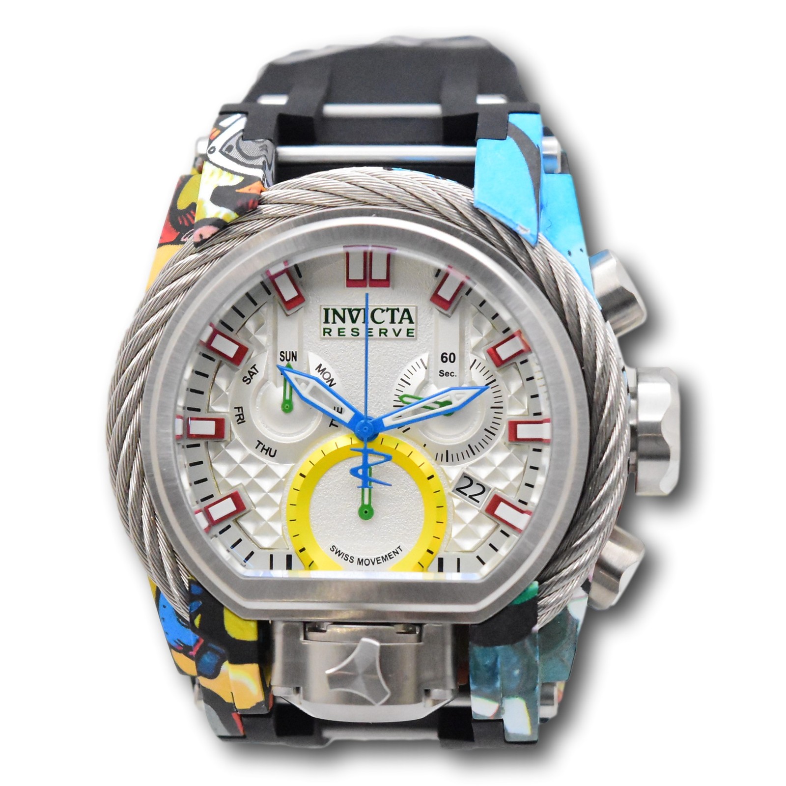 Invicta Reserve Bolt Zeus Magnum 52mm Graffiti Hydroplated Chrono Watch 32803