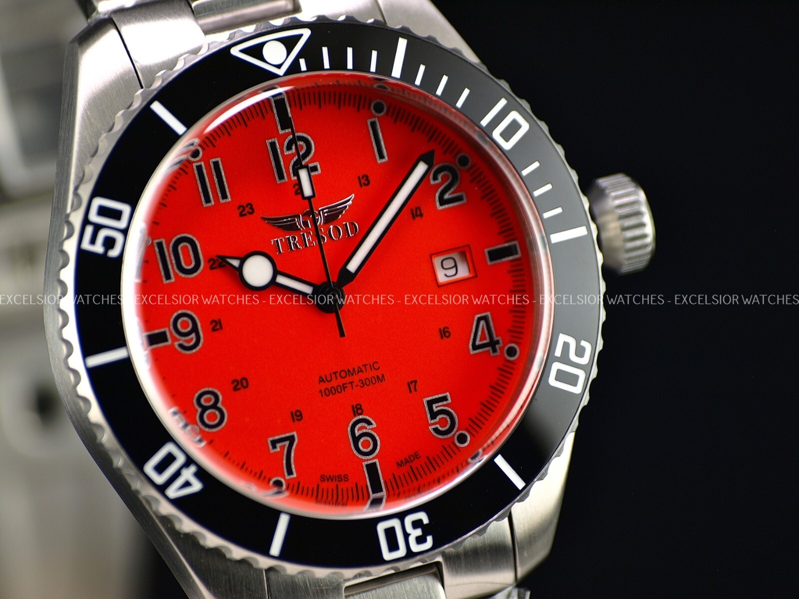 Tresod Men Ocean Master Swiss Made SW200 Automatic Lume Dial Ceramic Bezel Watch