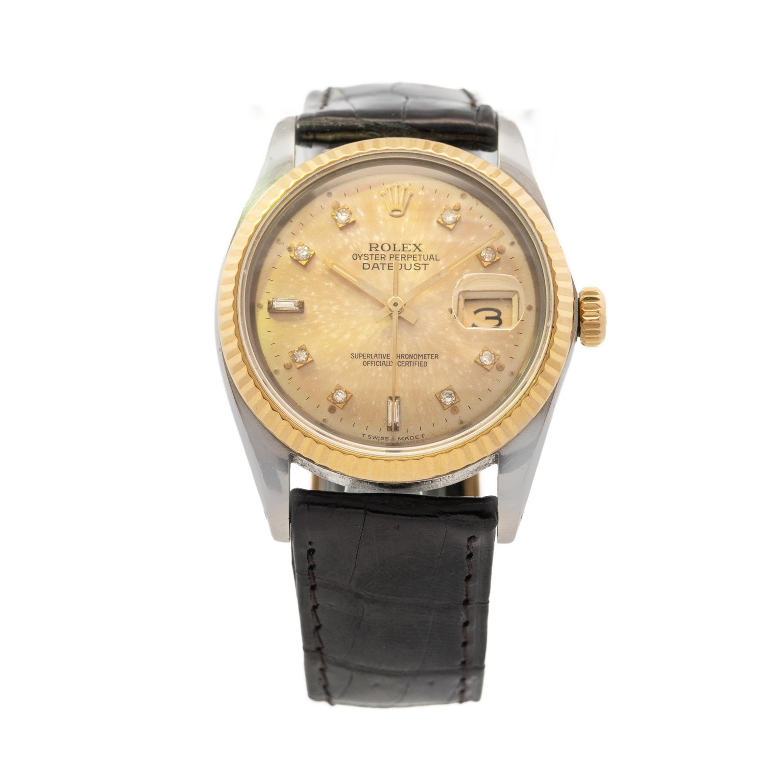 Rolex 36mm Datejust SS/YG 16013 Patina Dial
