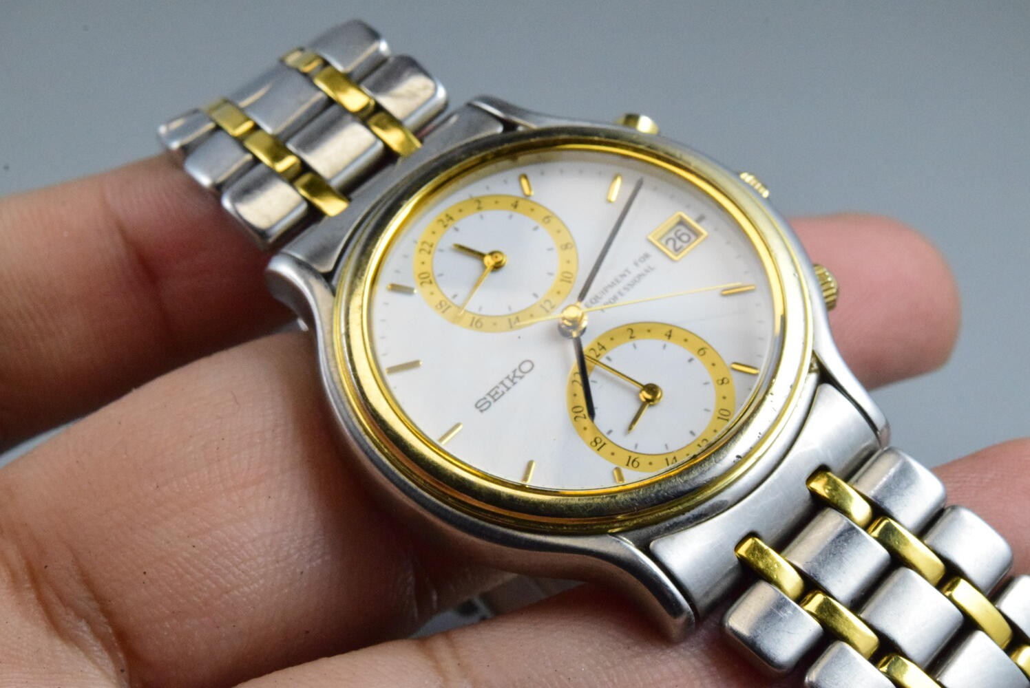 Vintage watch Seiko Equipment for Professional 5T12-7A00 Men Quartz Round 36mm