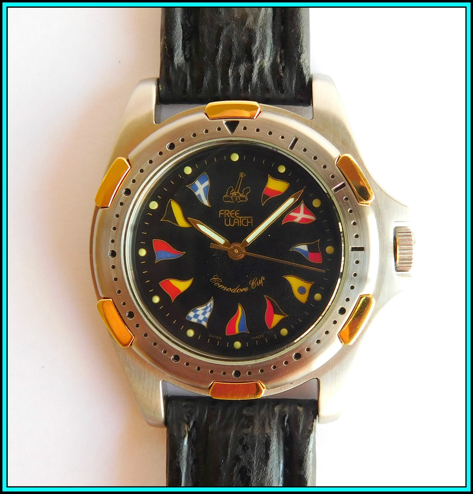 NEW OLD STOCK – Free Watch QUARTZ Swiss Made WaterResist 10 ATM – SCREW CROWN