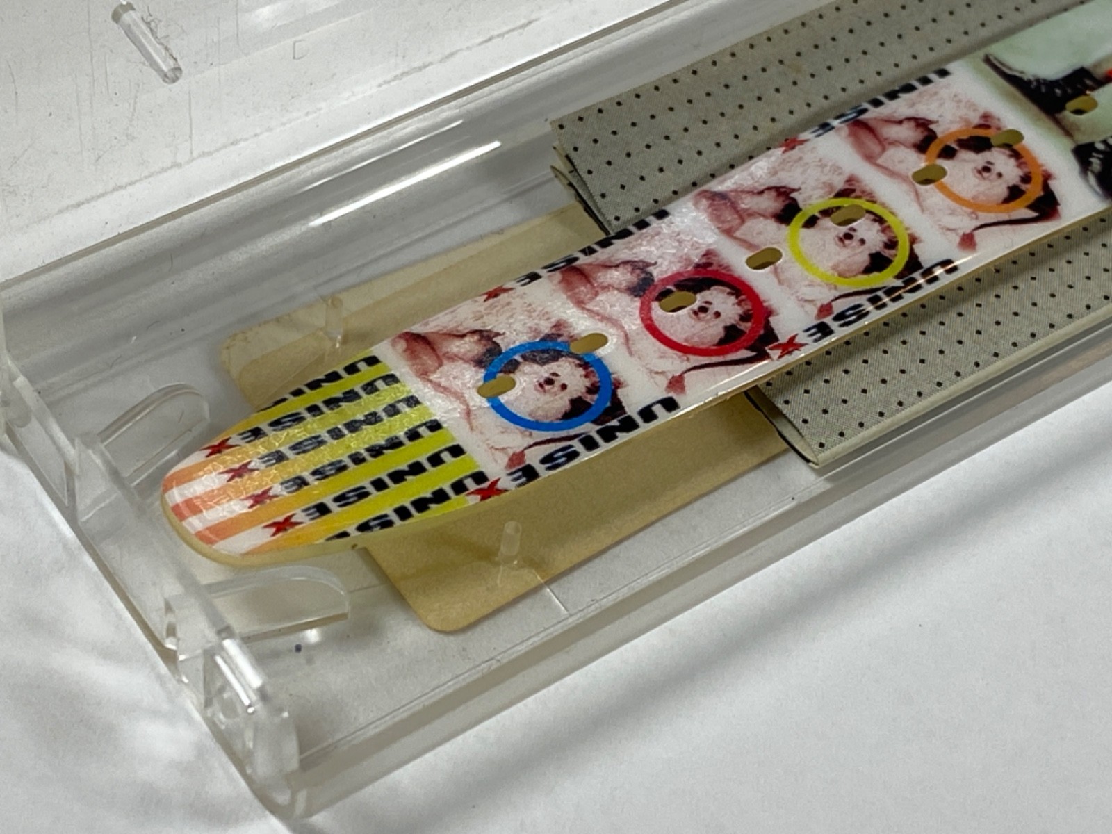 Vintage 1997 Swatch GK407 “BISEX” Pop Art Watch WHAT AM I TODAY Box Papers Works