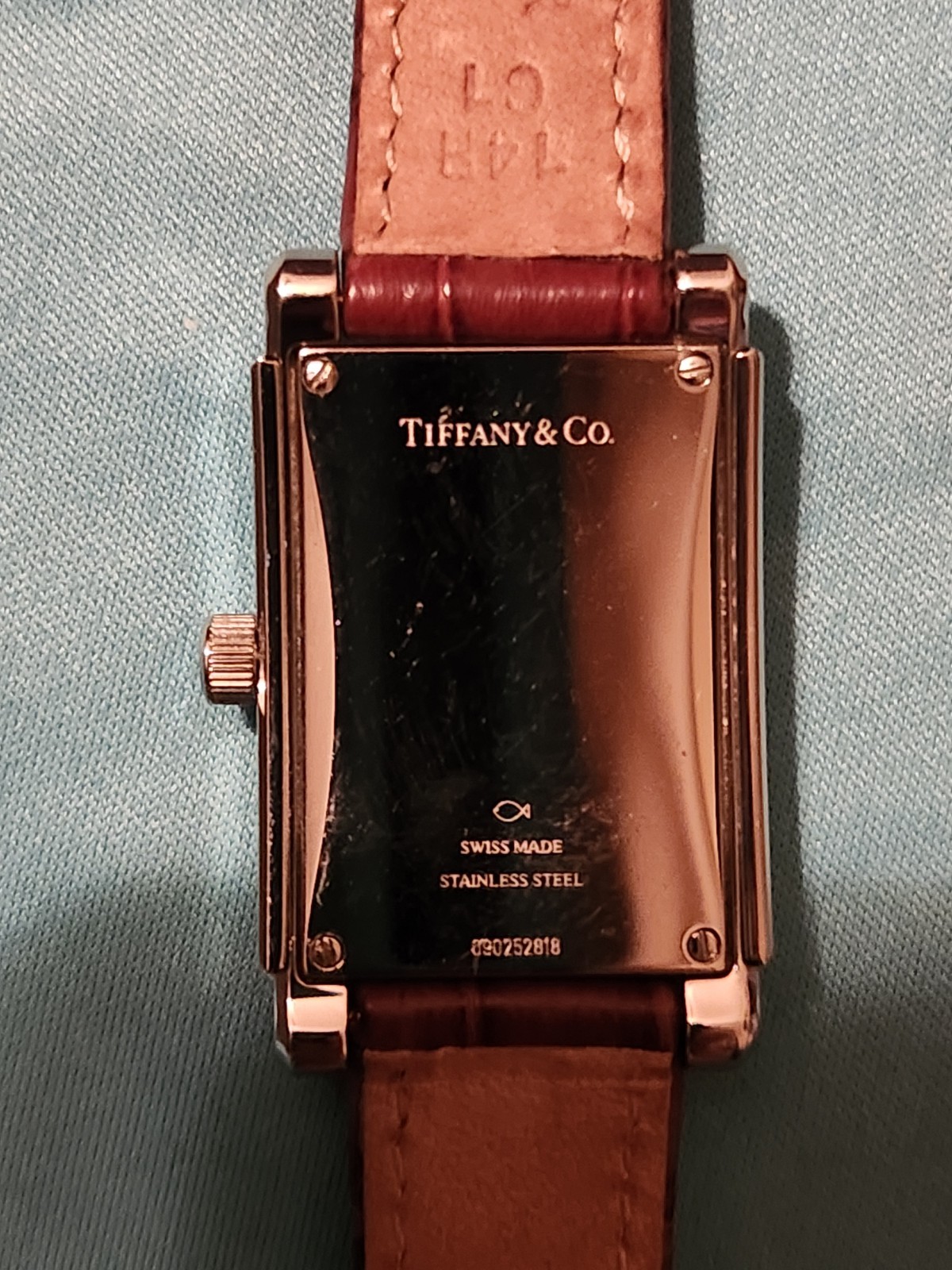 Tiffany’s Grand Ladies’ Swiss Made Quartz Watch Bronze Dial Crocodile Strap