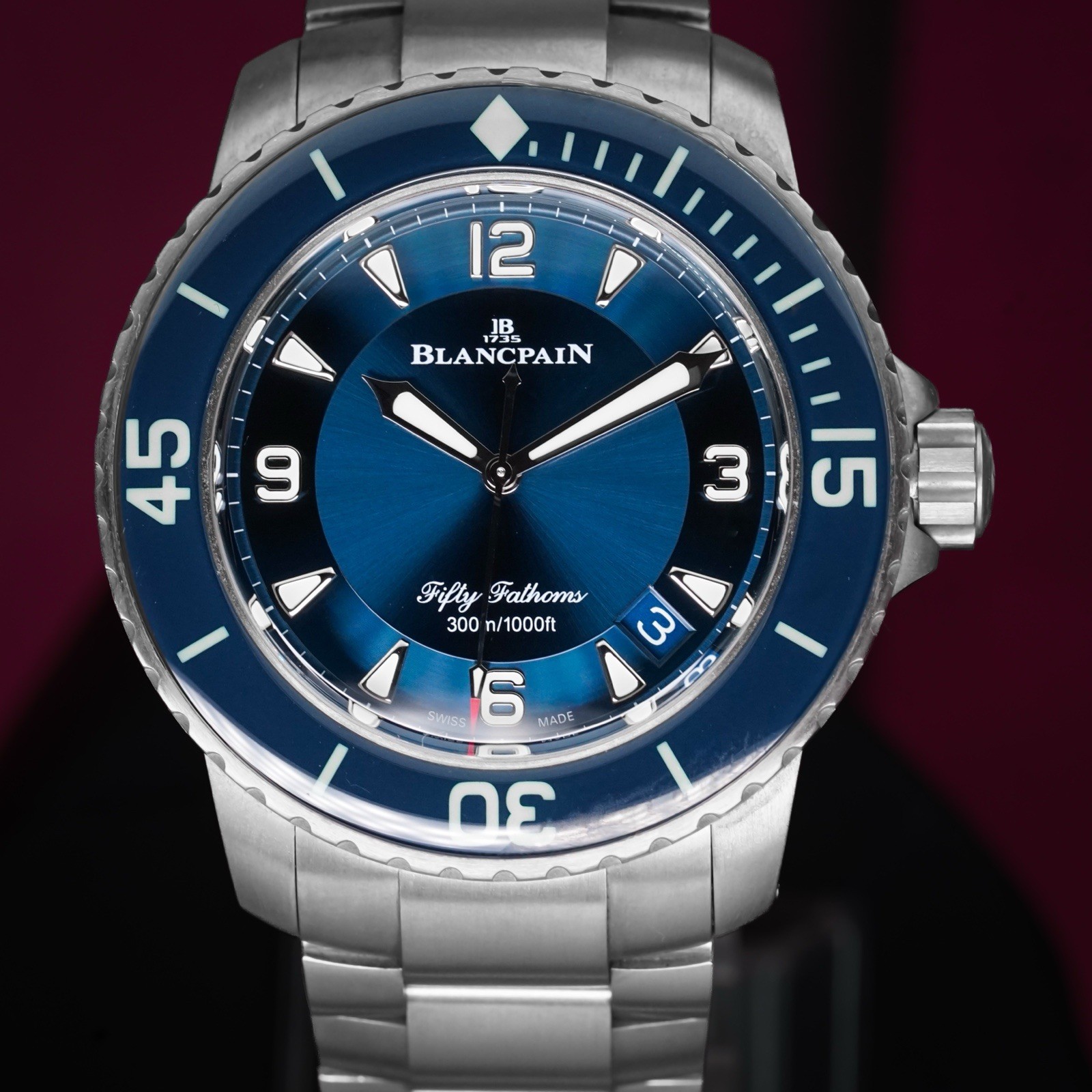Blancpain Fifty Fathoms Titanium Bracelet Blue 5015-12B40-98B BOX & PAPERS 2024