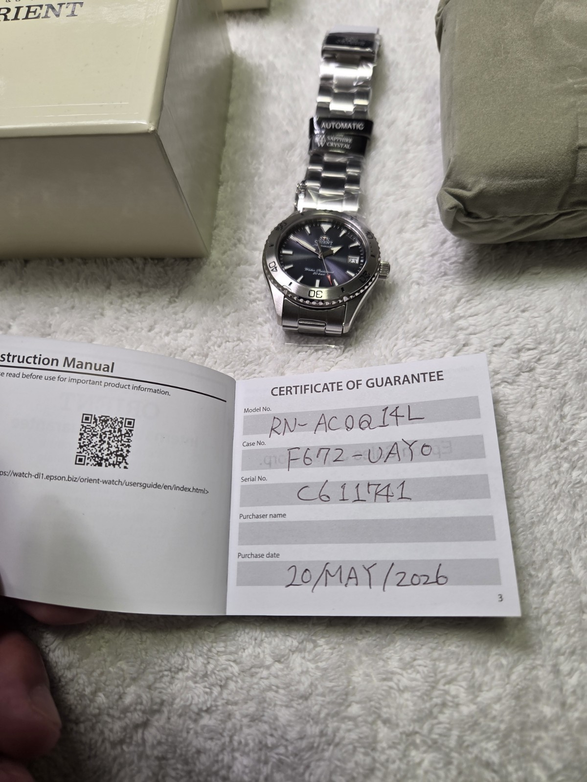 Orient Mako Diver | Automatic | 40mm Blue Dial W/R 200m | Box & Papers