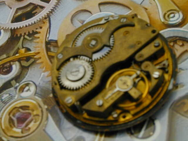 VINTAGE 1890 SWISS LA LUNITA FANCY DIAL HANDS POCKET WATCH MOVEMENT CYLINDER