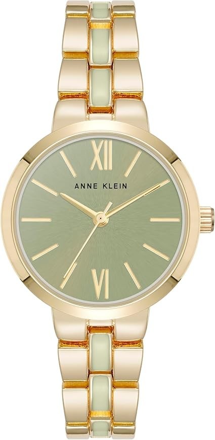 Anne Klein Women’s 30mm Green Dial Gold Quartz Watch AK-4208LGGB