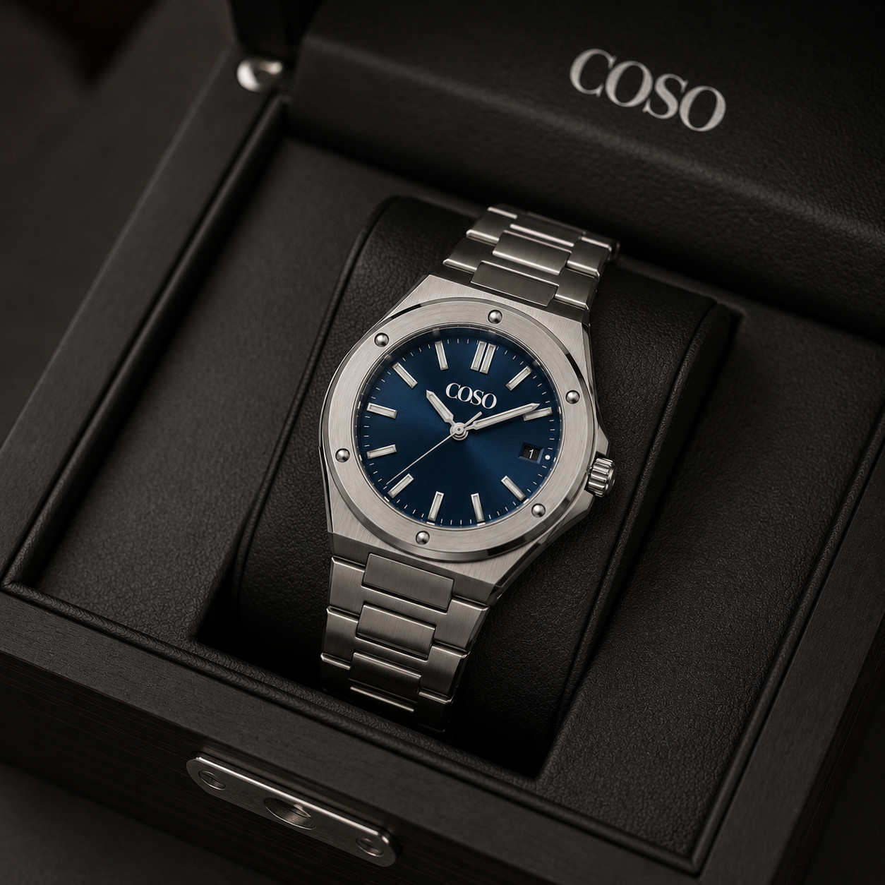 COSO Sterling Handcrafted Luxury Automatic Watch | Deep Blue Dial