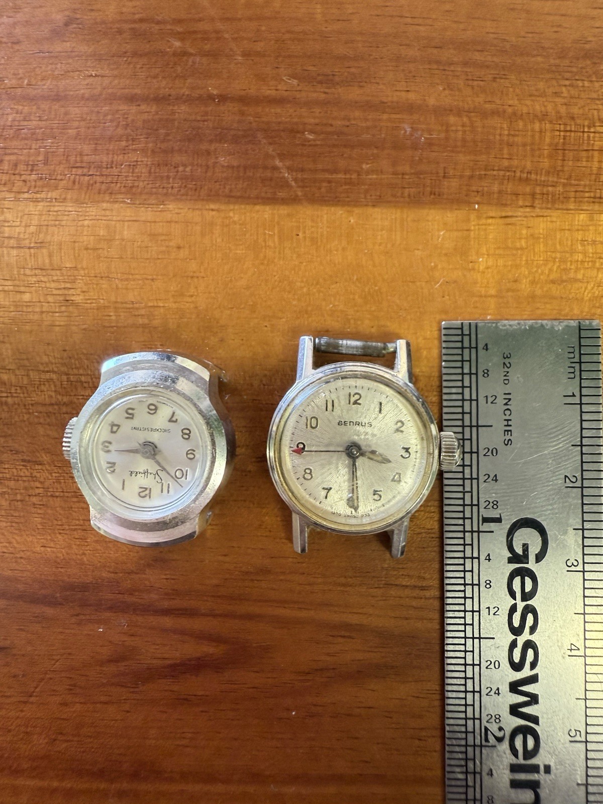vintage Benrus and Sheffield women’s watch heads, no bands