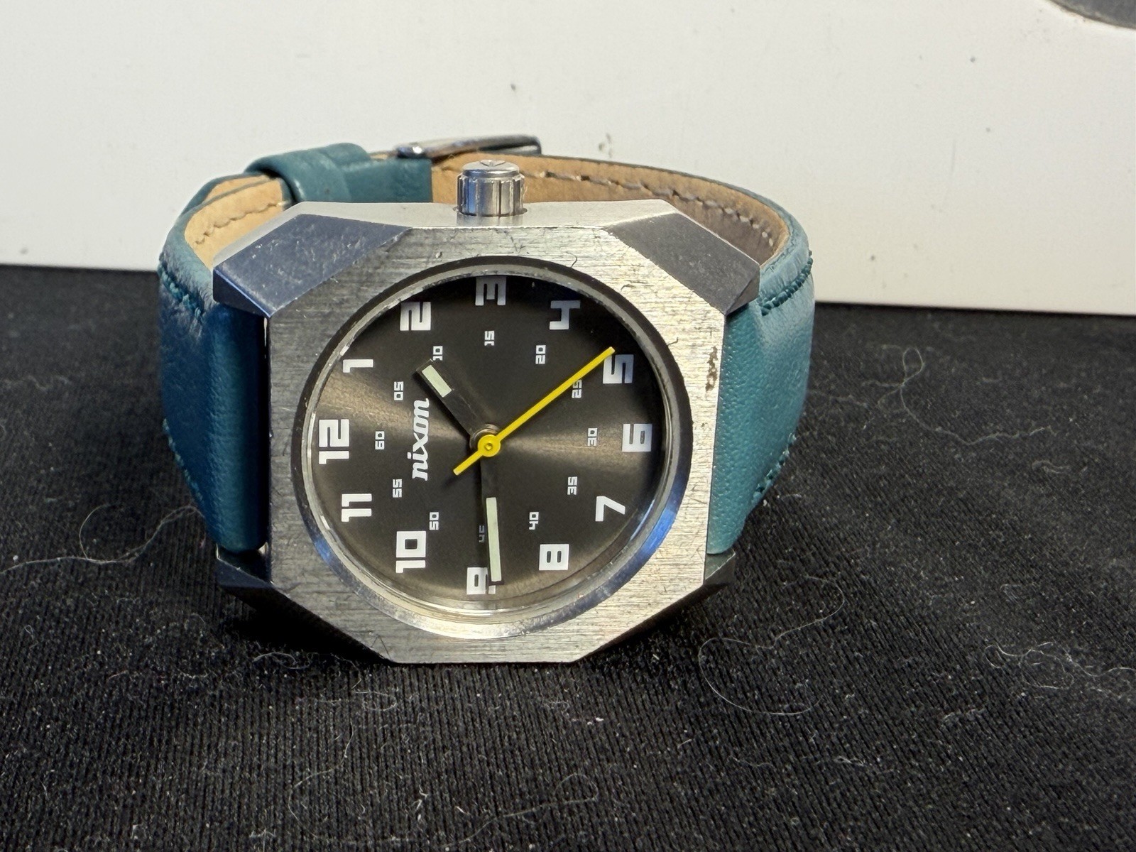 Nixon The Small Scout Watch in Silver/Turquoise