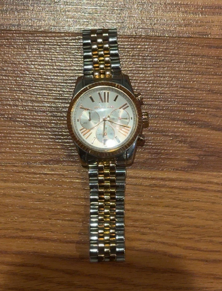 Michael Kors Women’s Two-Tone Stainless Steel Quartz Chronograph Watch 44mm