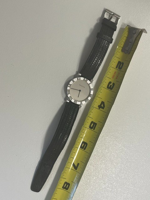 Tiffany & Co Atlas Solid 925 Silver Swiss Made Quartz Men 31mm Watch
