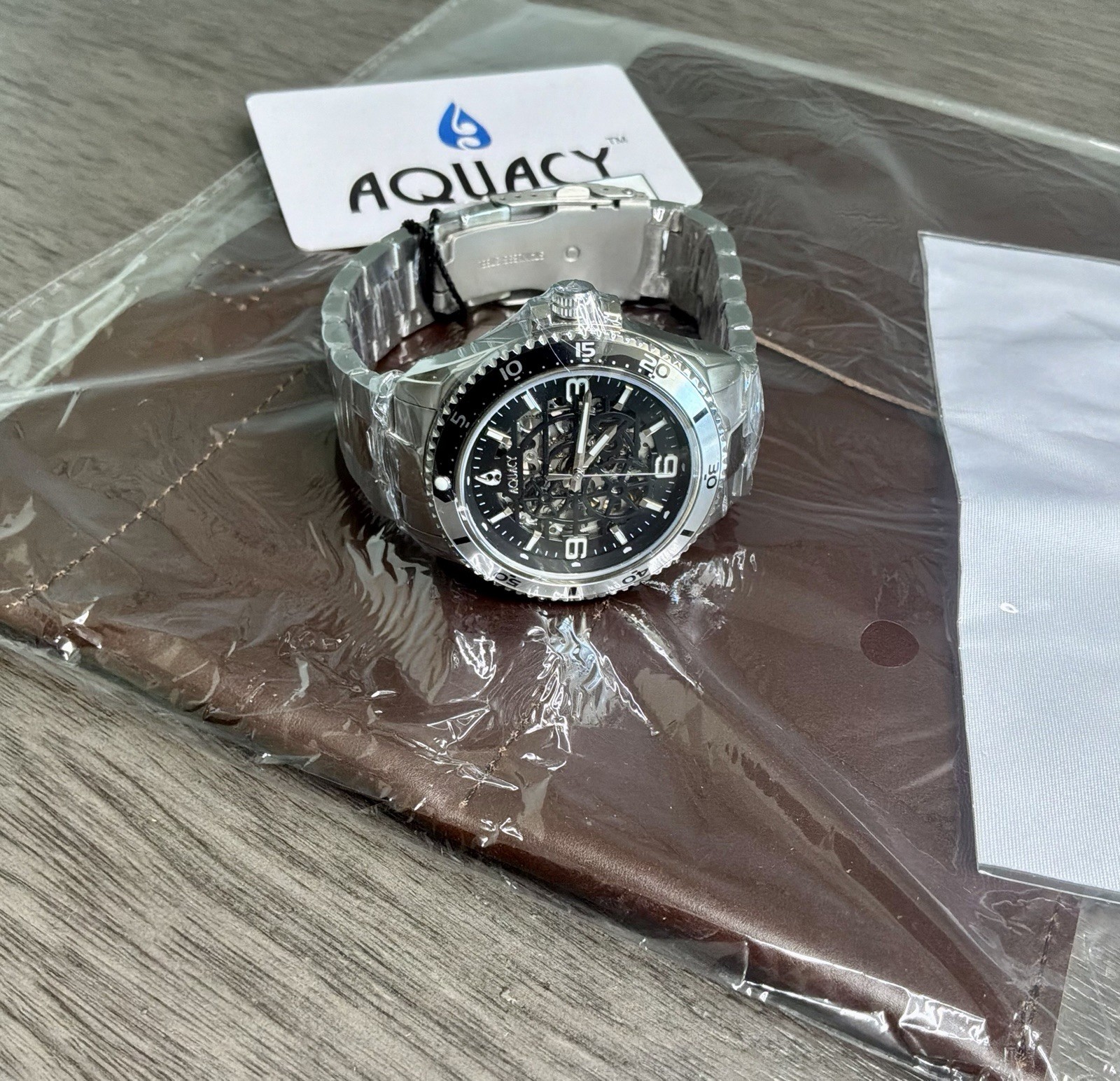 Aquacy Skeleton Automatic Miyota Movement by Citizen Men’s Watch 200M SILVER