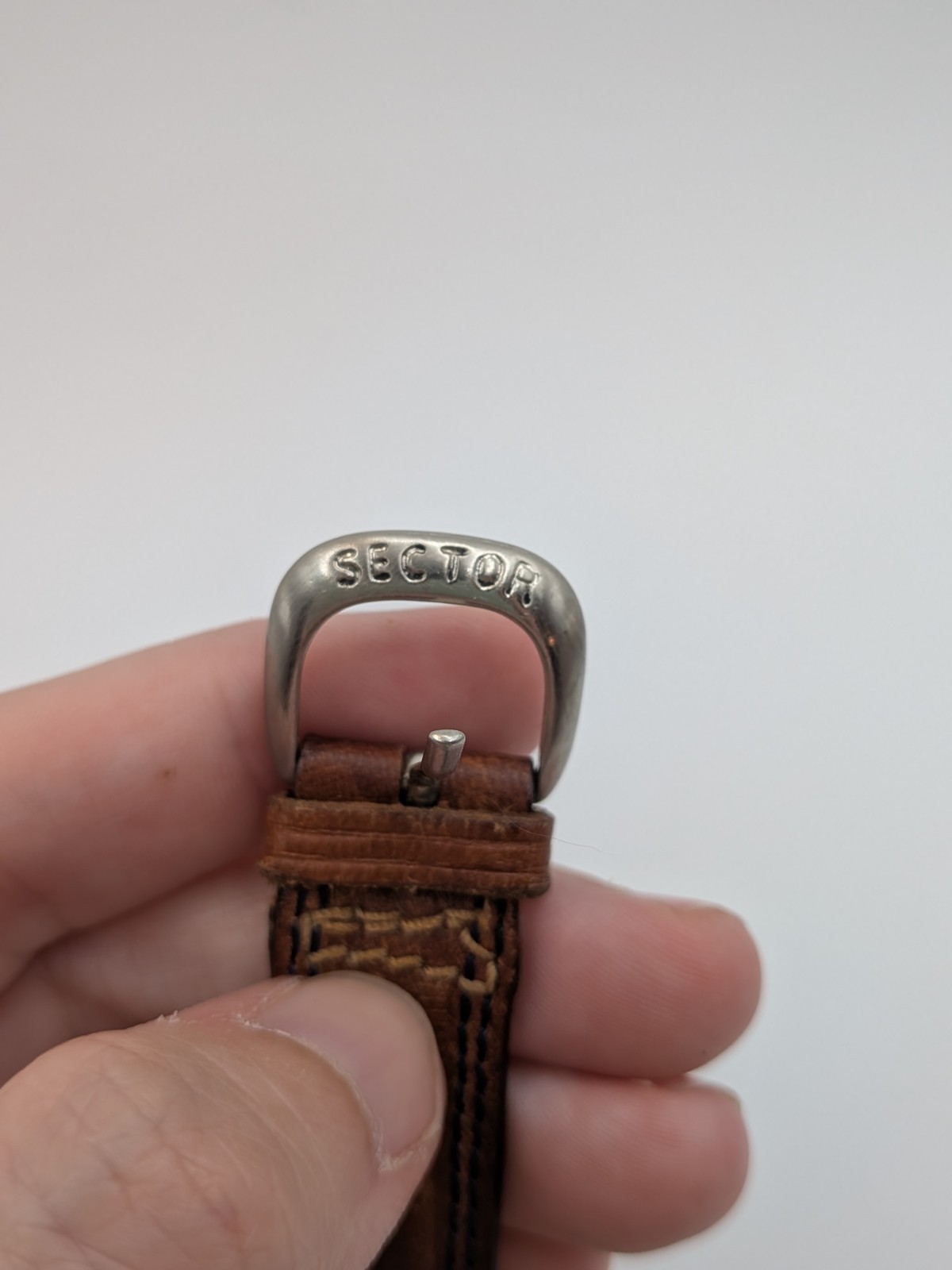 Classic Blue SECTOR Adventure Swiss Made Wrist Watch With Brown Leather Band