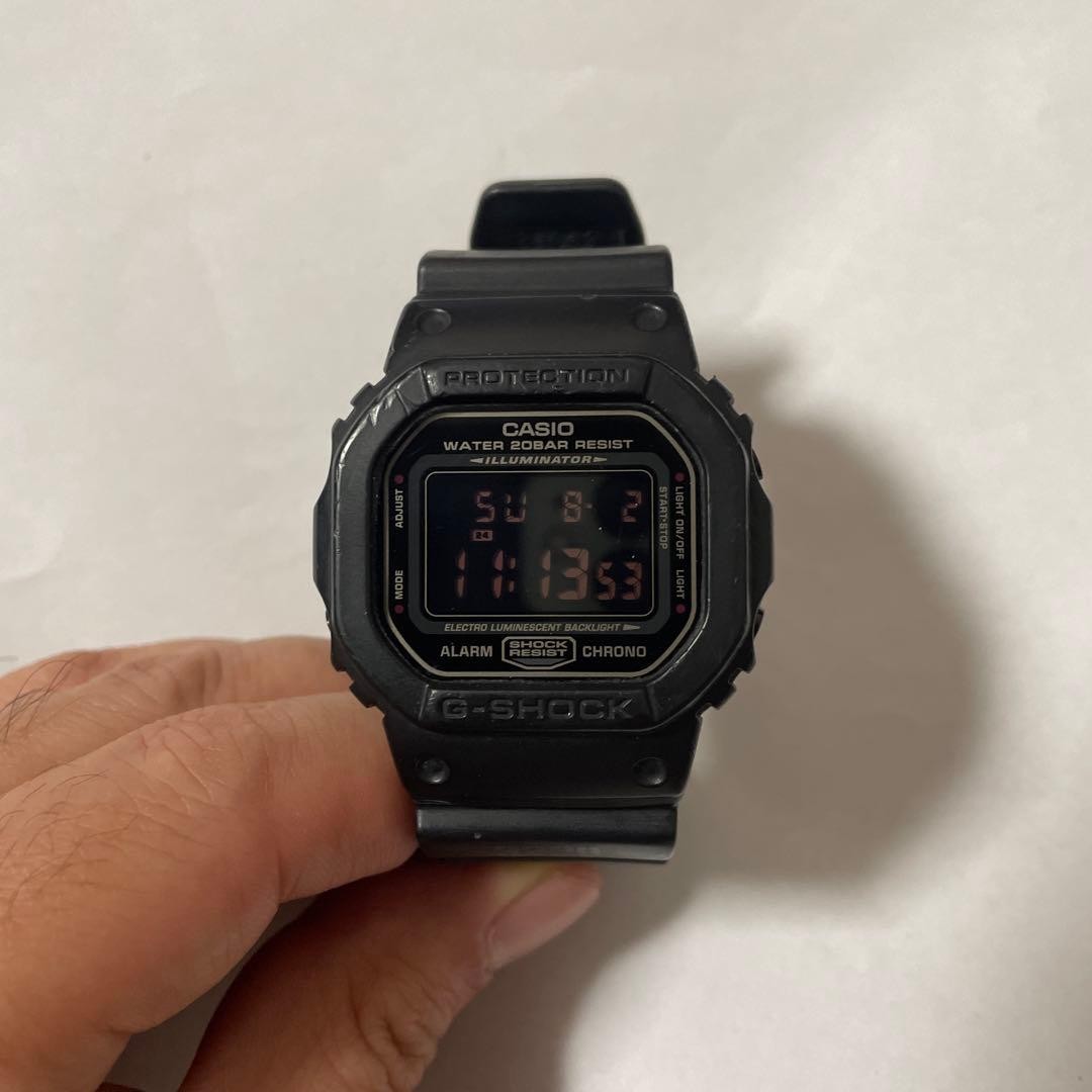 [Fully Functional] G-SHOCK DW-5600MS Military Black Inverted LCD 〔NEW〕