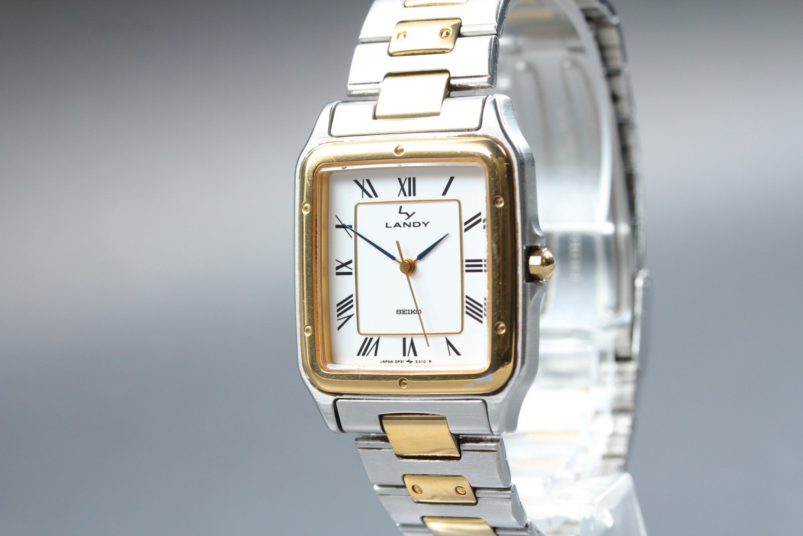 Vintage 1988 [Near MINT] Seiko Landy 5P31-5200 Tank White Dial Quartz Mens Watch