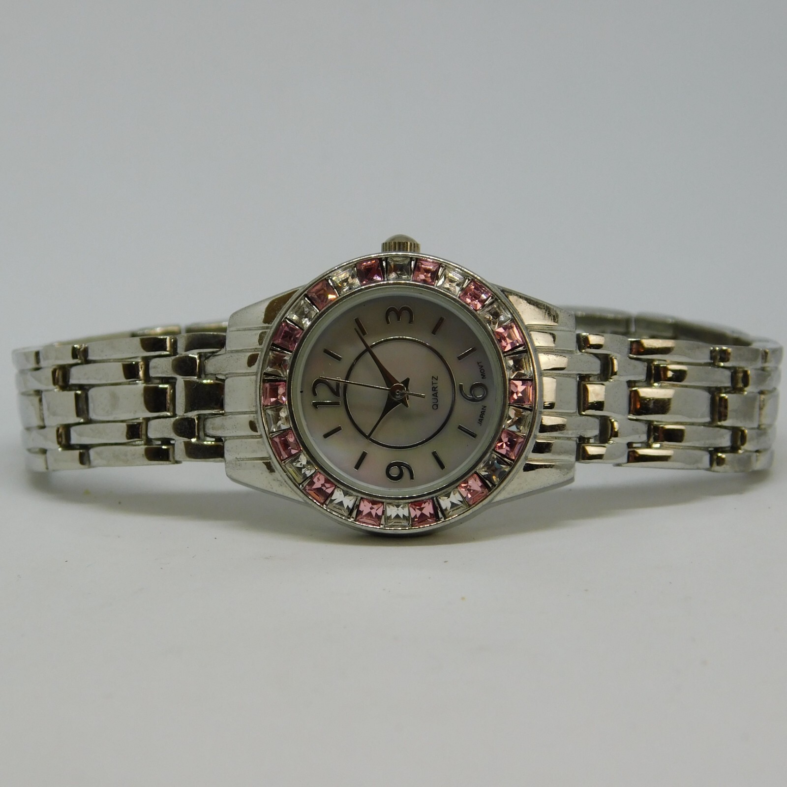 M.Z.Berger WS83 Silver Tone Quartz Analog Women’s Watch Sz. 7″ New Battery