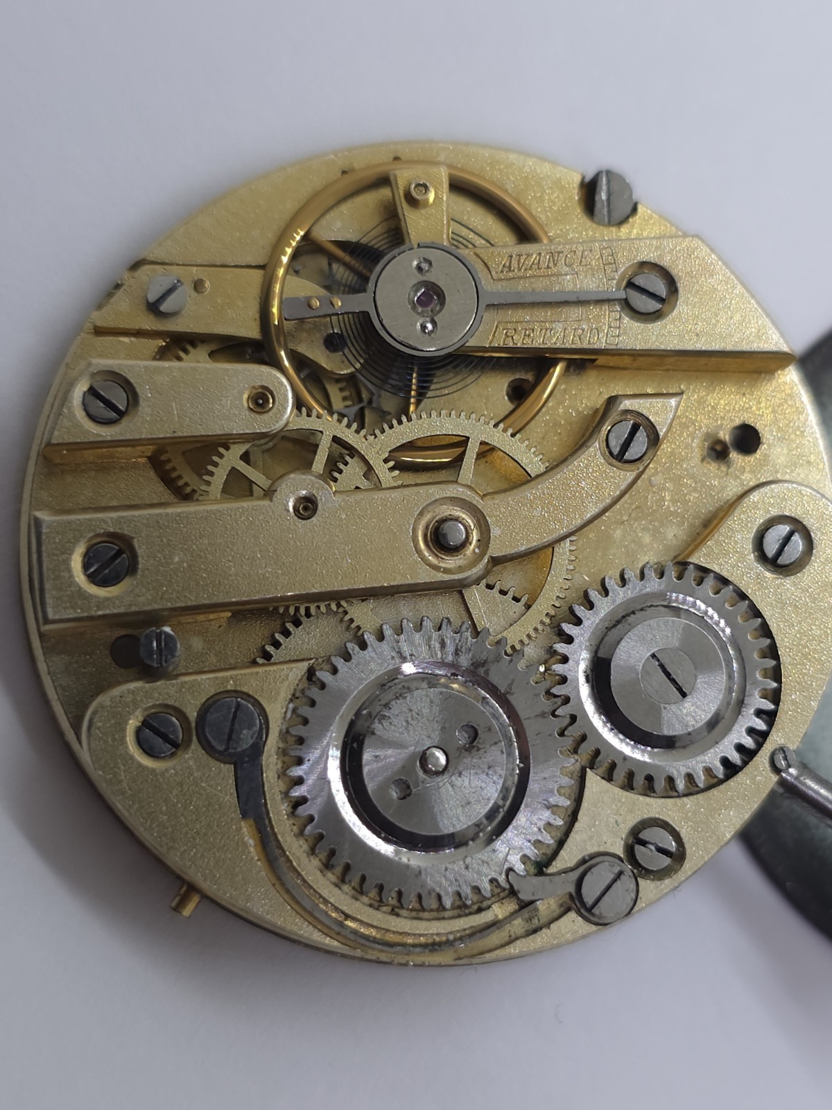 Vintage Cylinder Pocket Watch Movement WORKING Condition Stem Crown