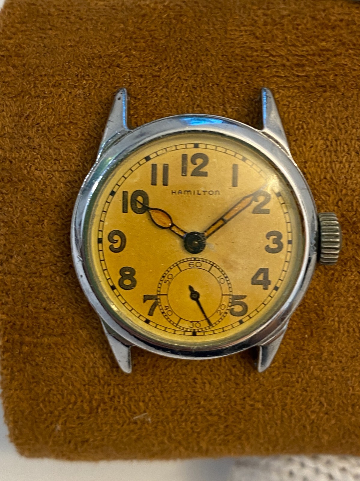WWII Hamilton 987A ORD DEPT US Army Military Watch OD-44872 17J Parts Vintage