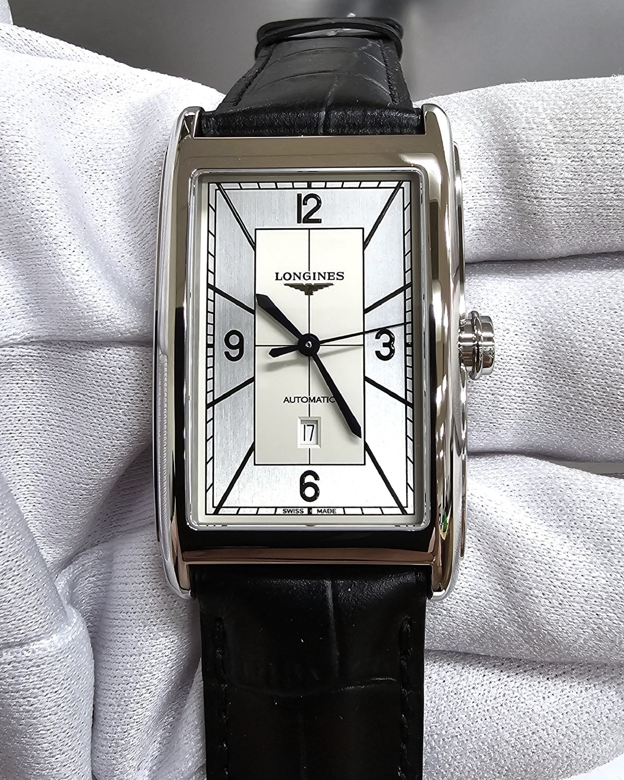 LONGINES DolceVita Automatic 47mm Leather Men’s Watch L5.767.4.73.0
