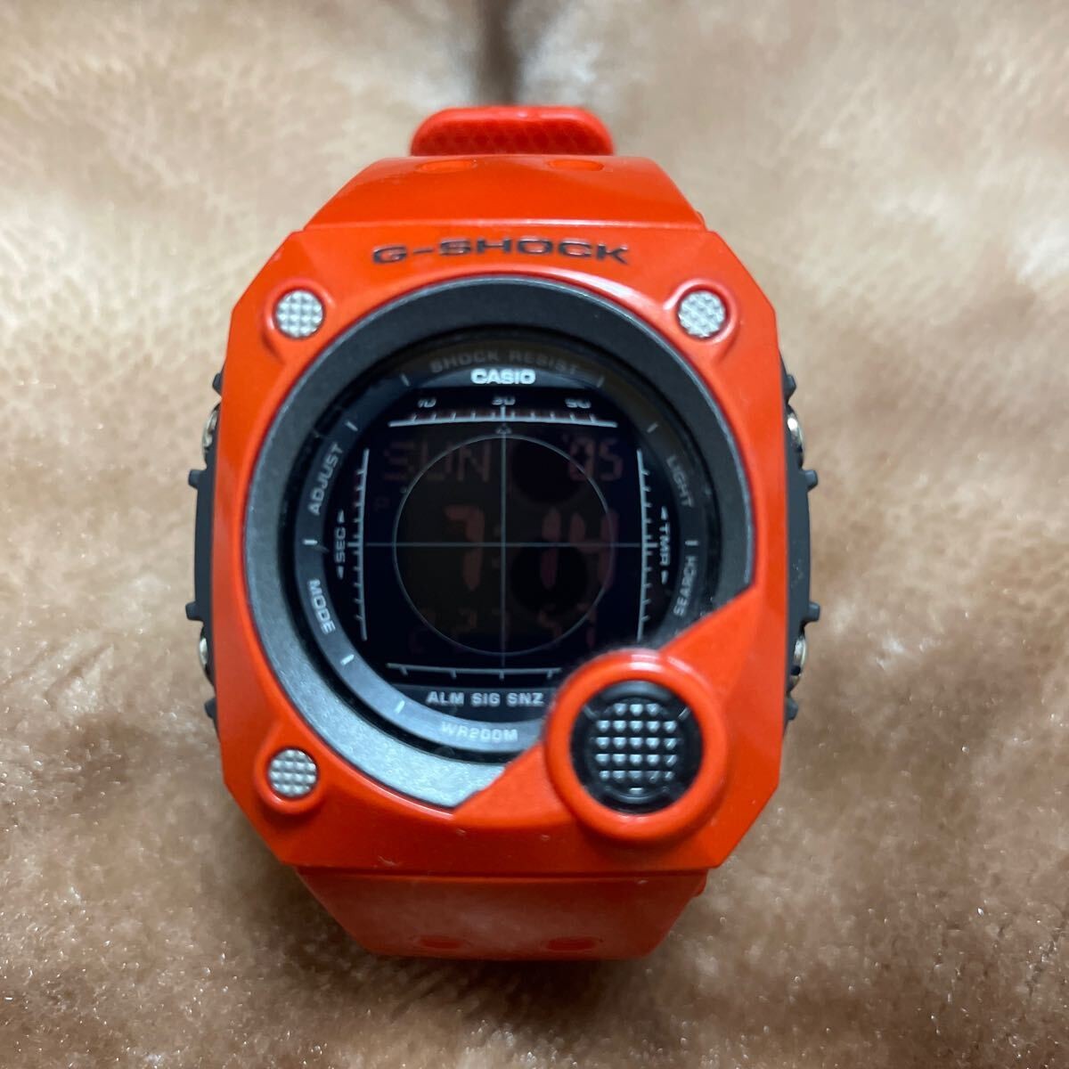 CASIO G-SHOCK G-8000-4JF Sniper Red Digital Square Watch Used Japan
