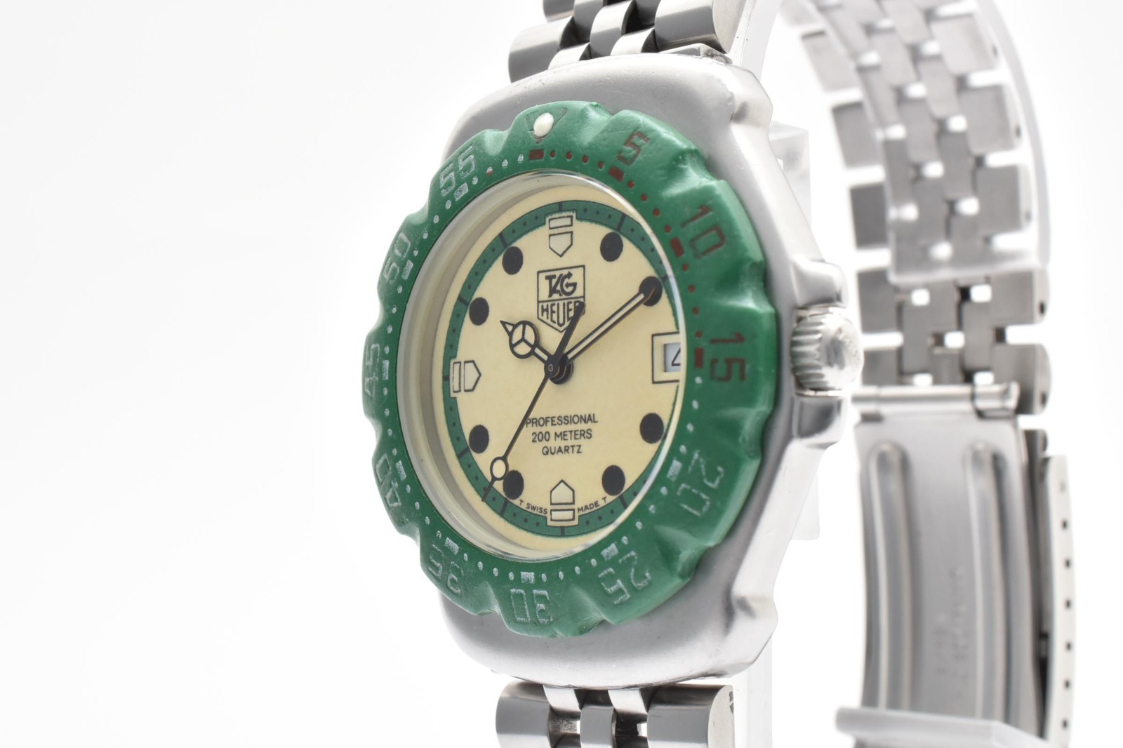 Vintage [N MINT /Case] Tag Heuer Formula 1 372.513 Green 35mm Men’s Watch JAPAN