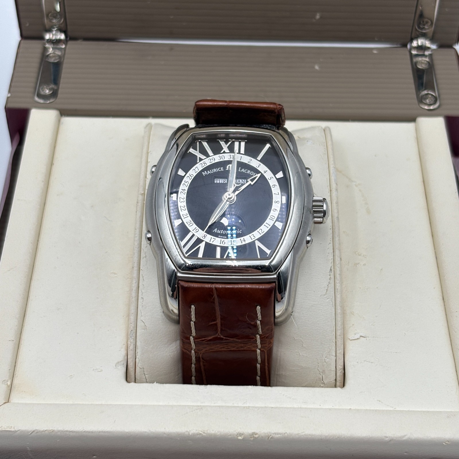Maurice Lacroix Masterpiece Phase de Lune – MP6439 – Brown Band – Good Condition