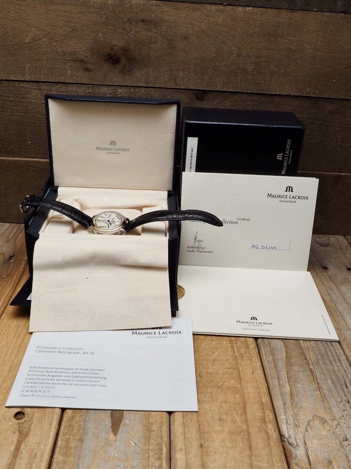 Maurice LaCroix Masterpiece Retrograde two tone 95% LNIB MP6198 RARE Calendrier