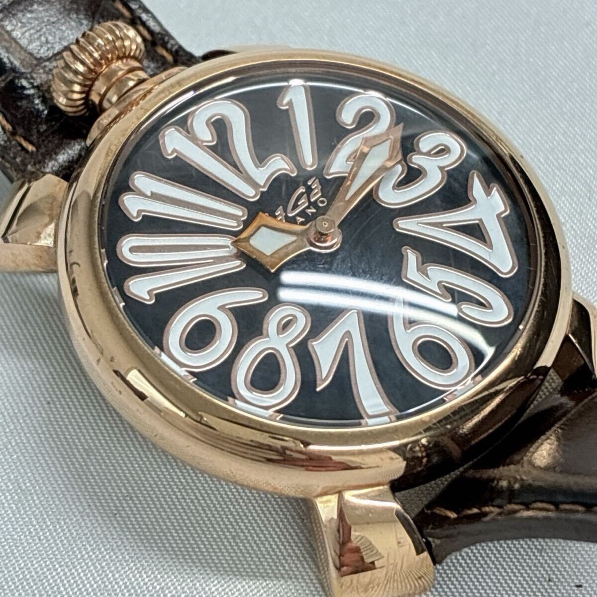 Gaga Milano Manuale 40 Stainless Steel 40mm Black Dial Quartz Unisex #WPW468 FS