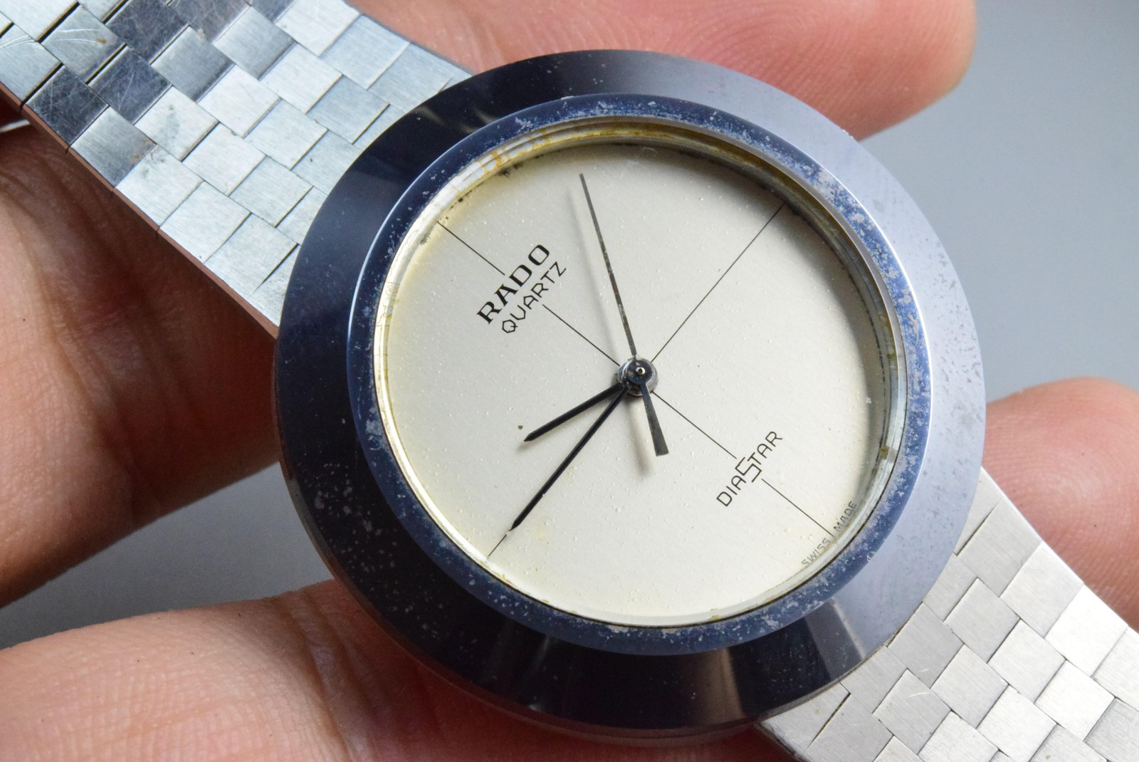 Vintage watch Rado Diastar Gray Men Quartz Round 36mm