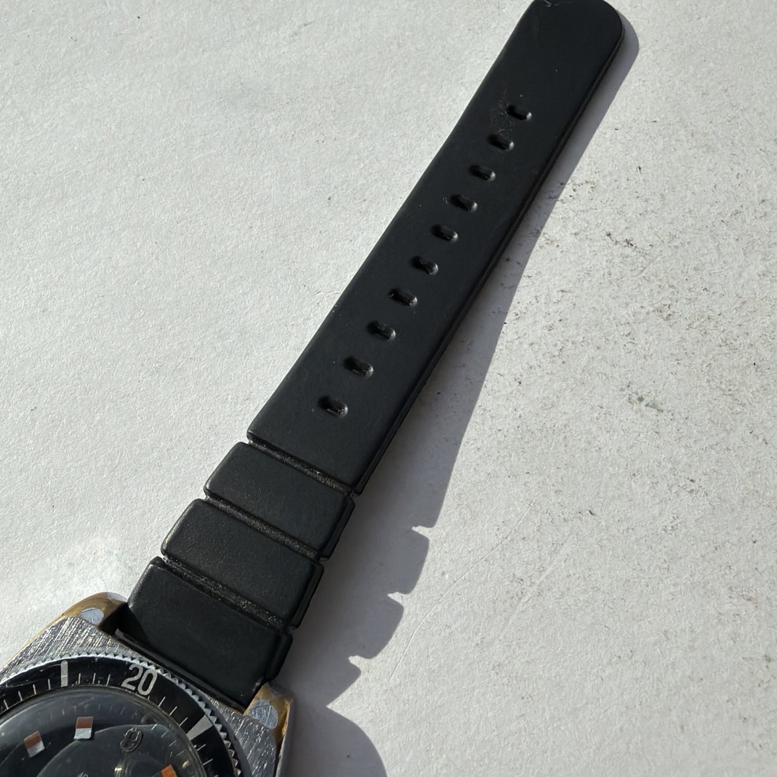 AS53 CARAVELLE VINTAGE DIVER Black Bezel Orange-Black Dial WATERPROOF Running**