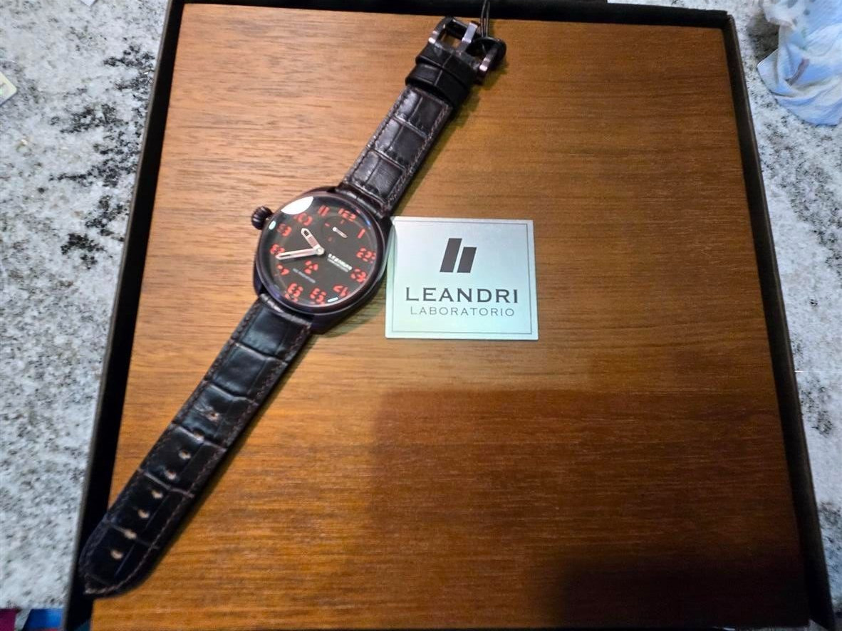 LEANDRI Swiss Made Italian No Radiation Military Mens Watch with Panerai Strap