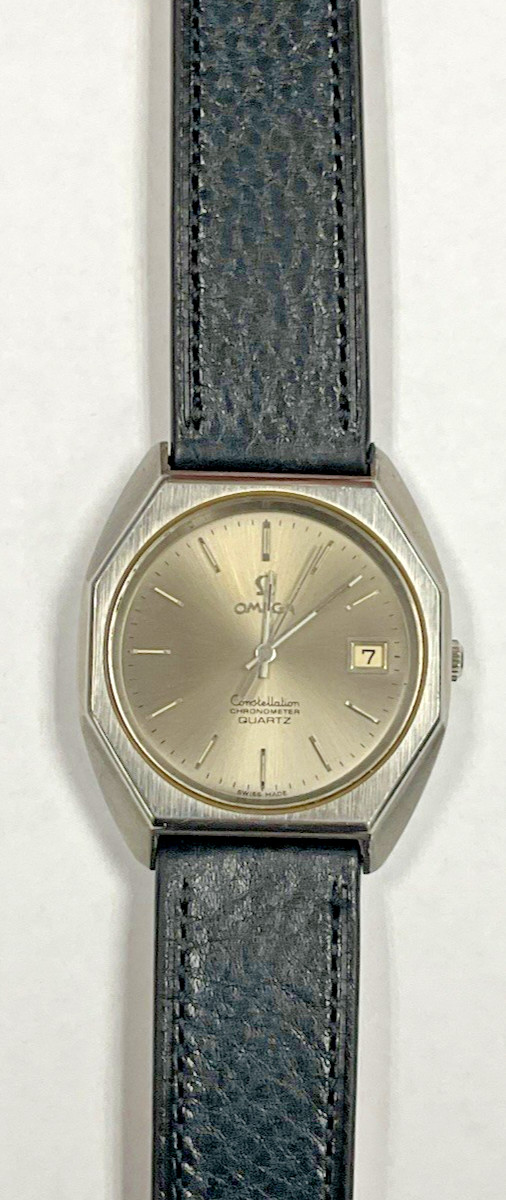 MENS OMEGA CONSTELLATION QUARTZ 1343 DATE CHRONOMETER STAINLESS WATCH