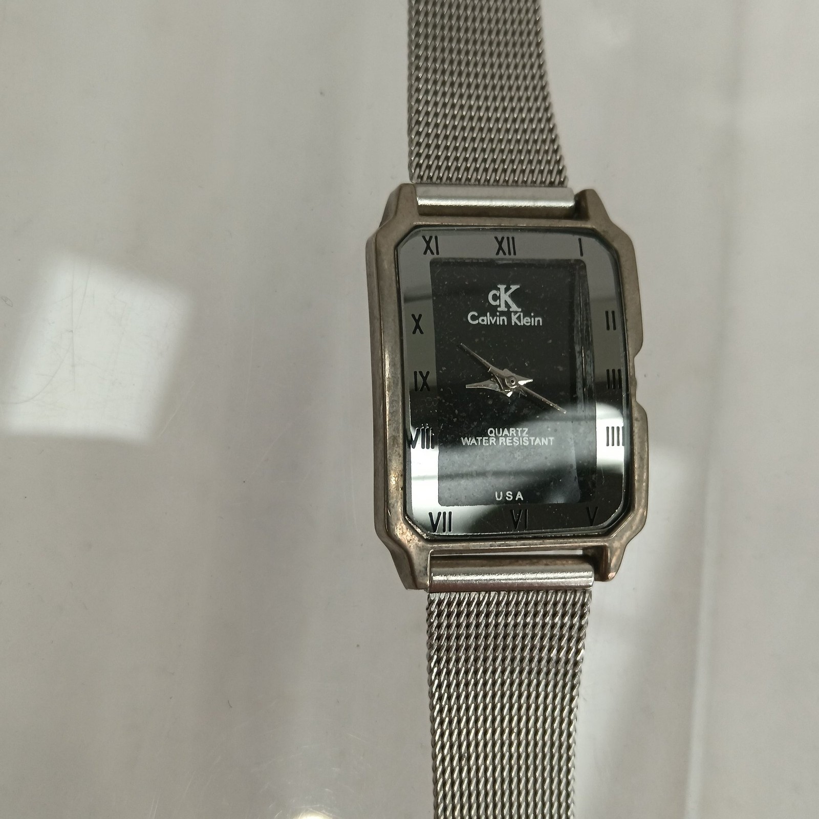 Calvin Klein Quartz Wristwatch Silver Mesh Water Resistant Spares Repairs Prelov
