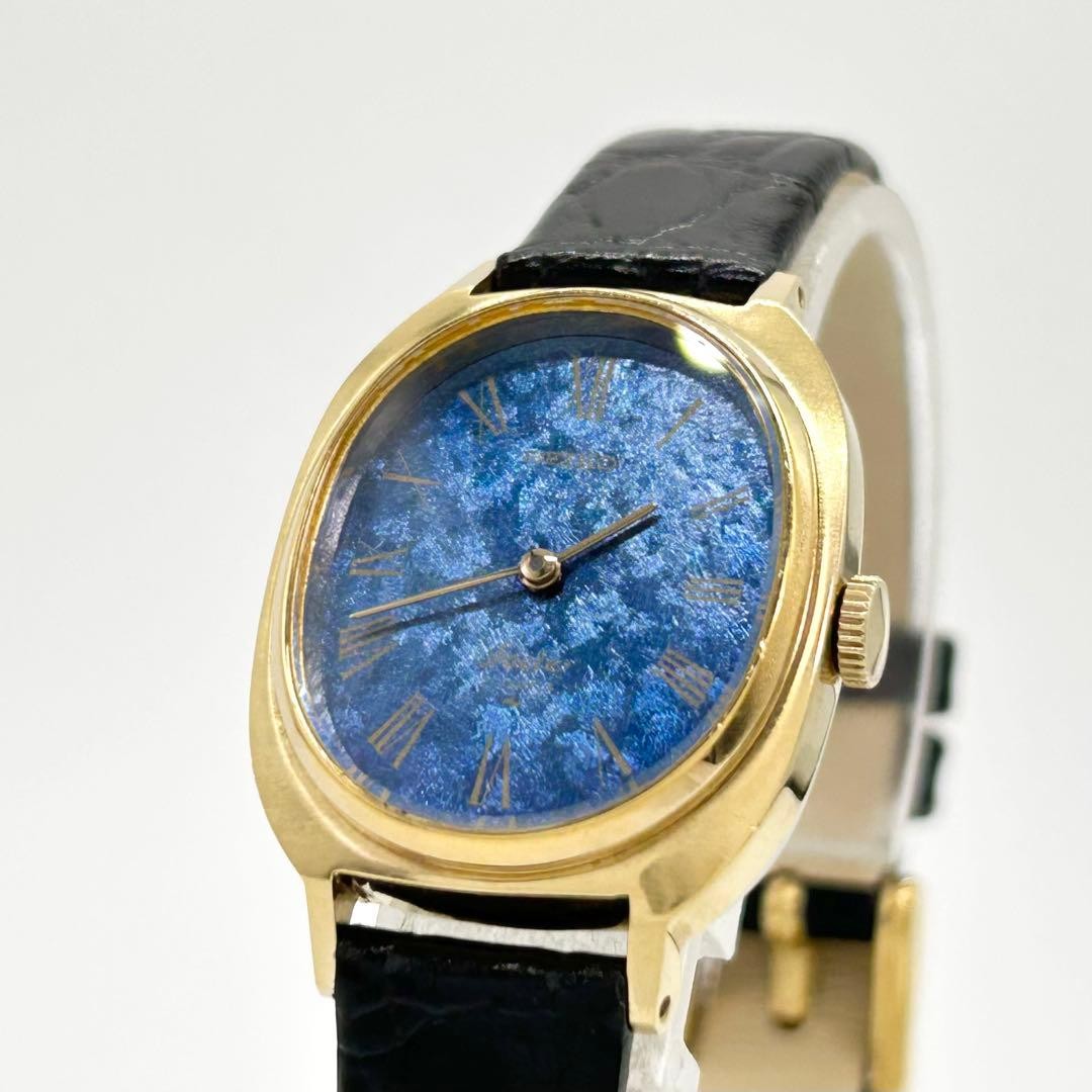Seiko Socie Mechanical Vintage Dress Watch Blue Dial wrist 18cm