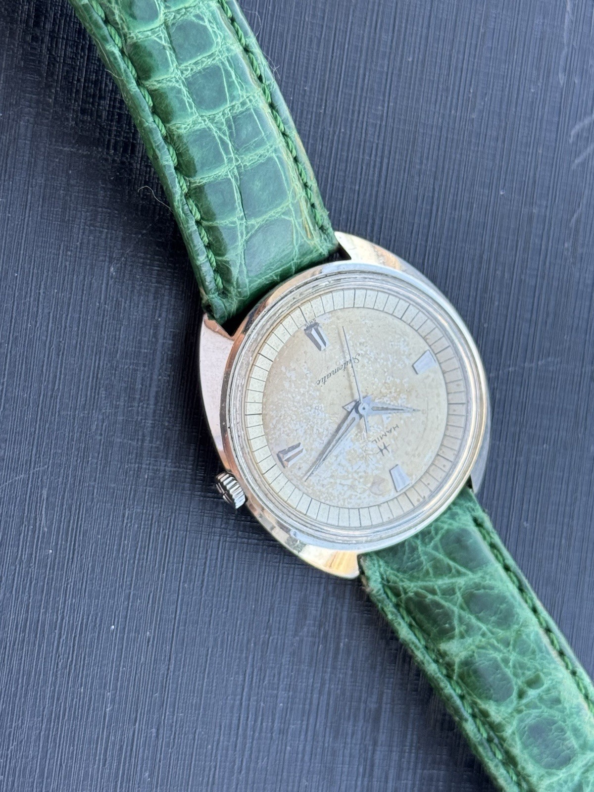 Vintage Hamilton 4000-3 Automatic Eta 2451 Mens 35.5mm Swiss Made Years 1960