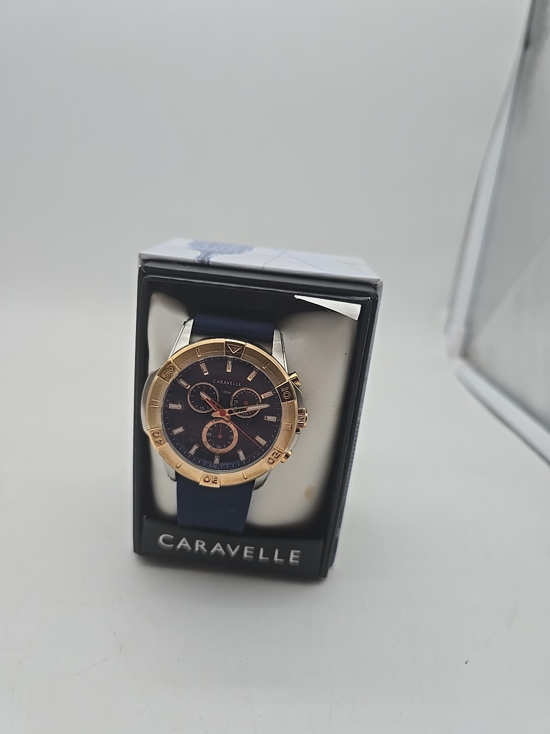 Caravelle by Bulova Men’S Sport Aqualuxx 6-Hand Chronograph Watch, 24-Hour Time,