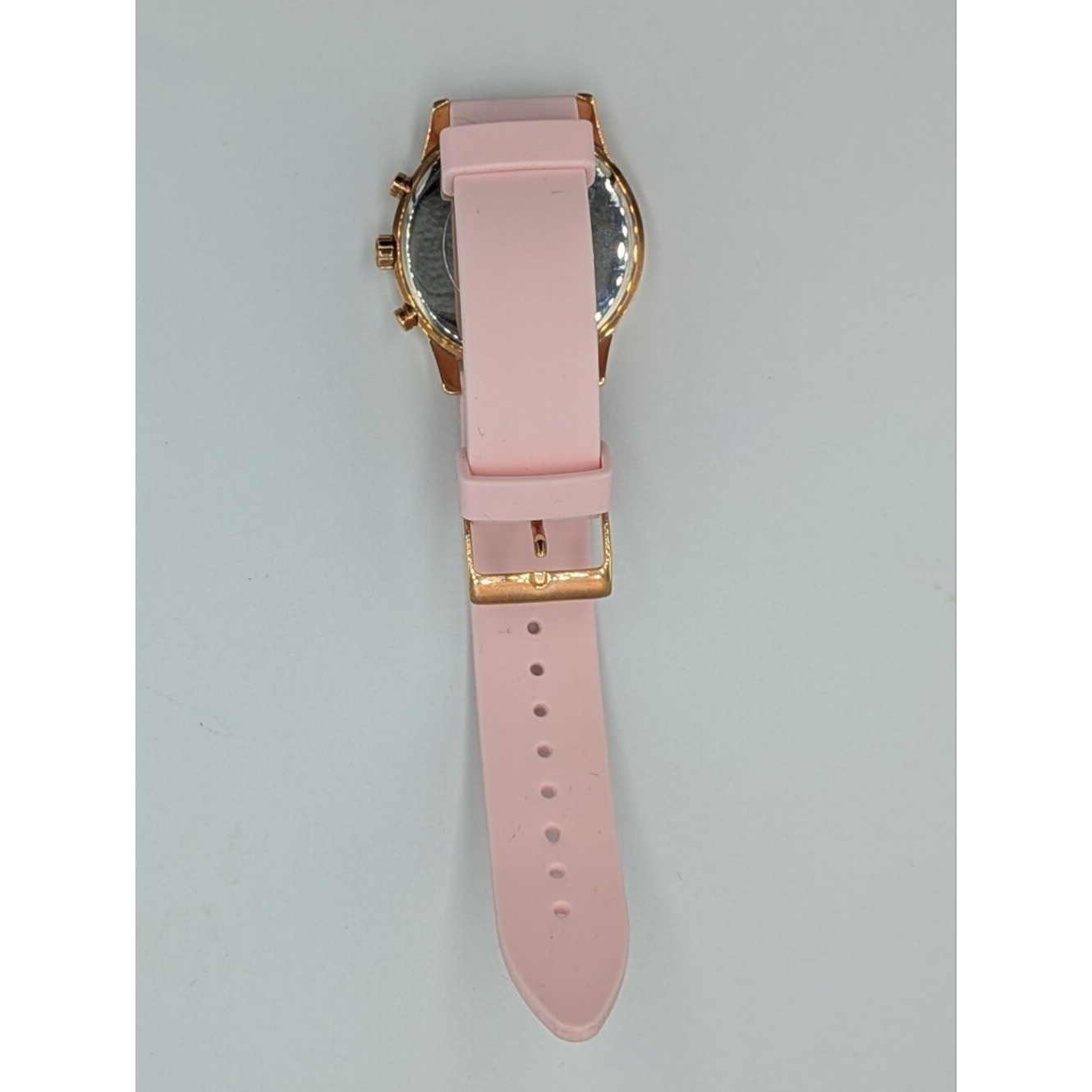 Guess Women’s Watch Solar Rose Gold Pink Dial Rhinestone Bezel U115L32