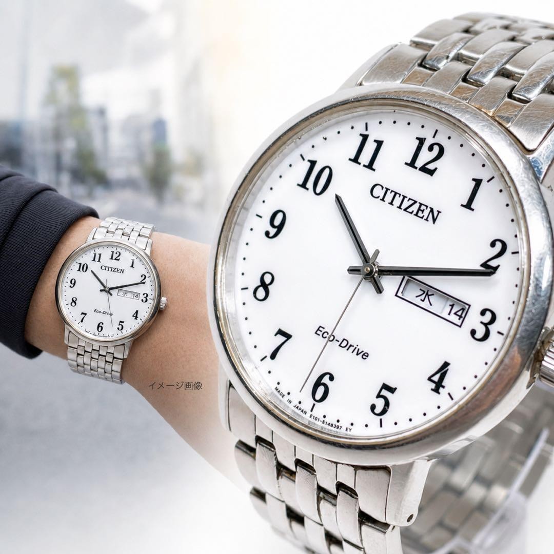 CITIZEN Men’s Eco-Drive E101 Day-Date Watch, Size 42 【USED】