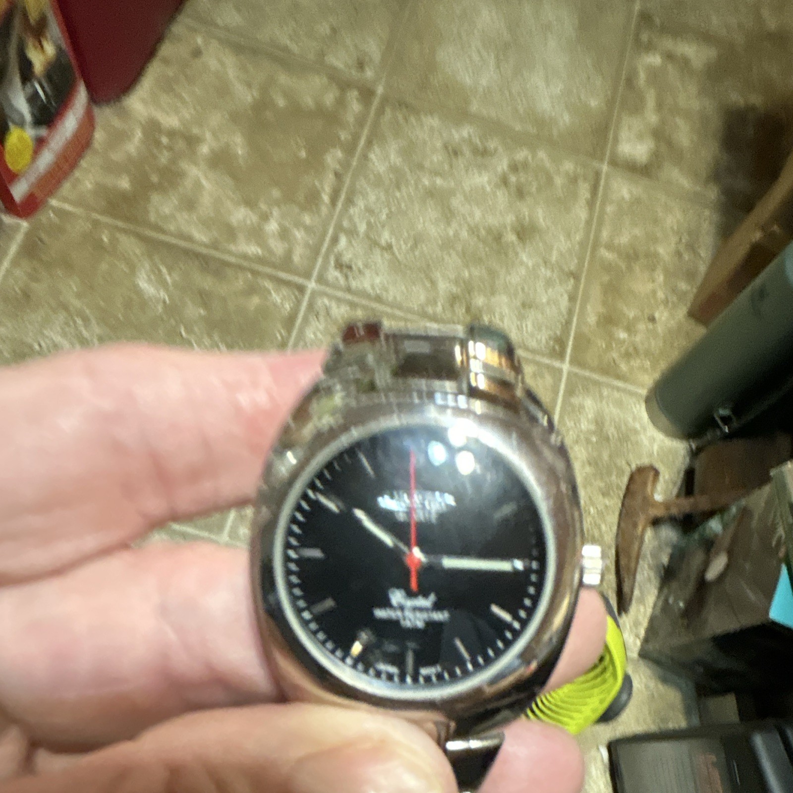 Marco max black face Quartz sliver bracelet water resistant