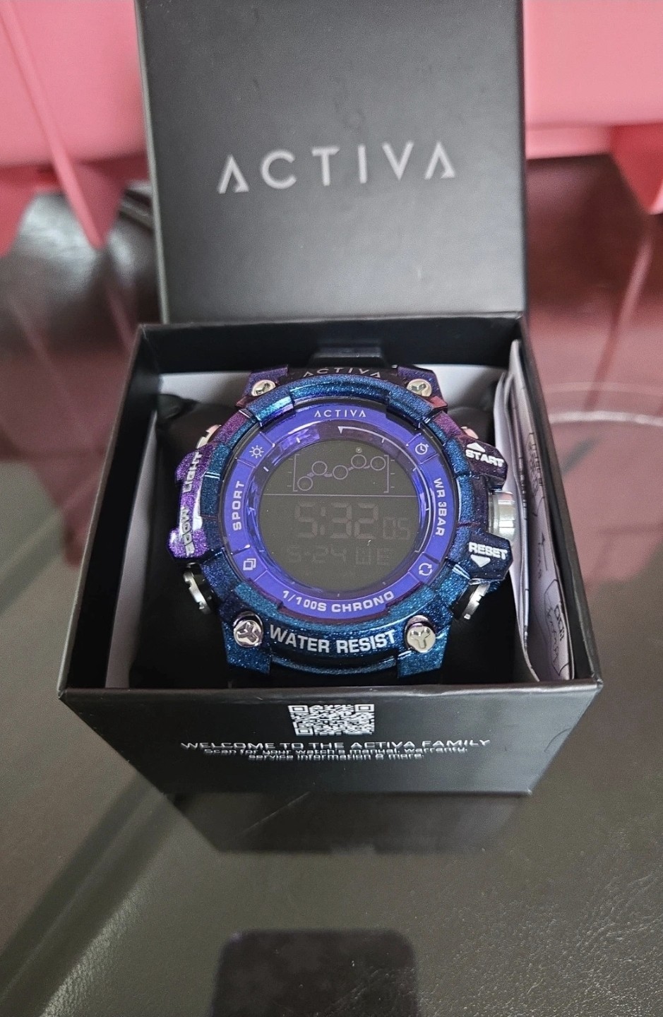 ACW8082-020 Activa X By Invicta Digital Unisex Purple Iridescent Watch 50mm