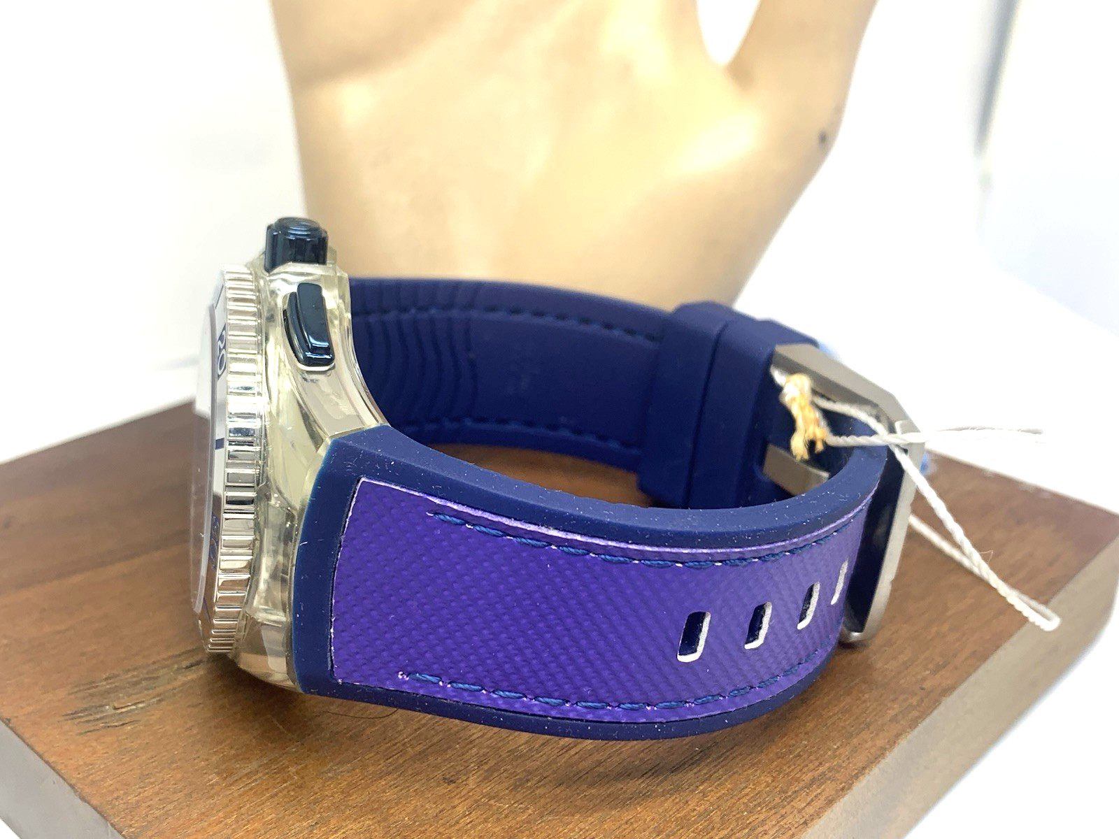 Technomarine Men’s Watch TM-115013 Swiss Quartz Chronograph Blue Purple 46mm