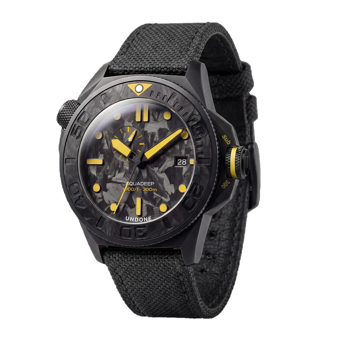 UNDONE AQUADEEP SUBMERGE Automatic Titanium Carbon Cordura Date Men’s Watch
