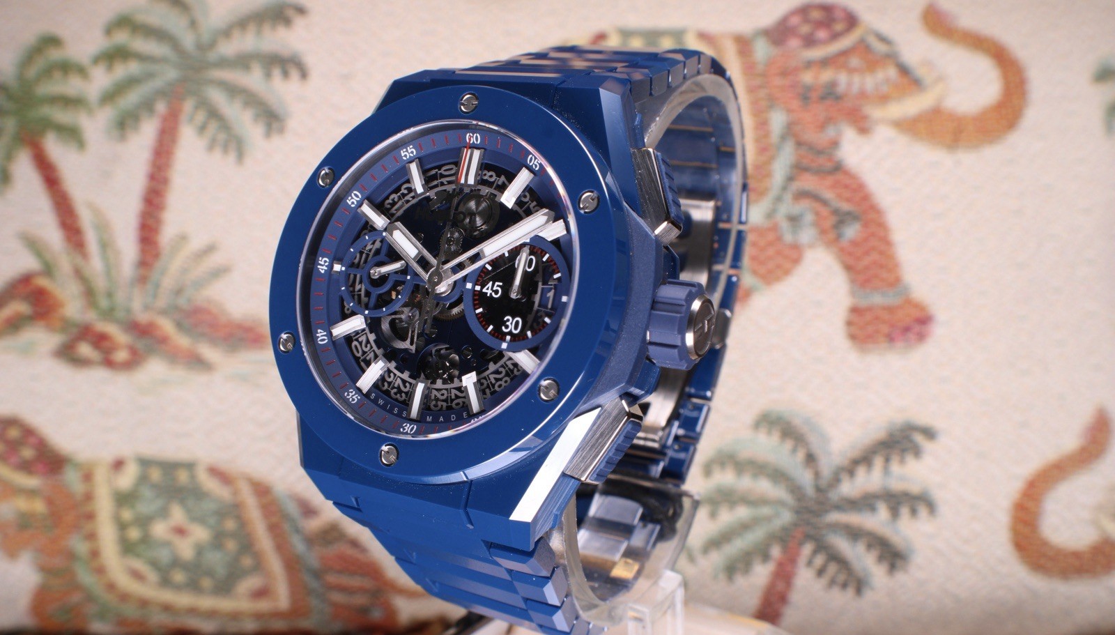 Hublot Big Bang Integrated Blue Ceramic 42mm Integral Unworn LNIB 451.EX.5123.EX