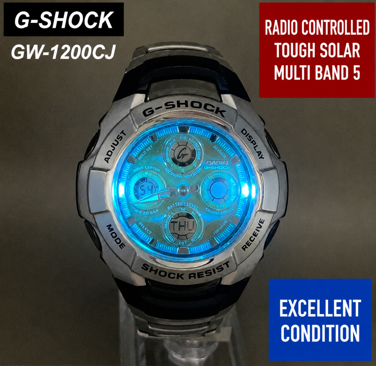 🌟 Casio G-SHOCK GW-1200CJ-1AJF Tough Solar Multiband 5 Radio Watch Japan