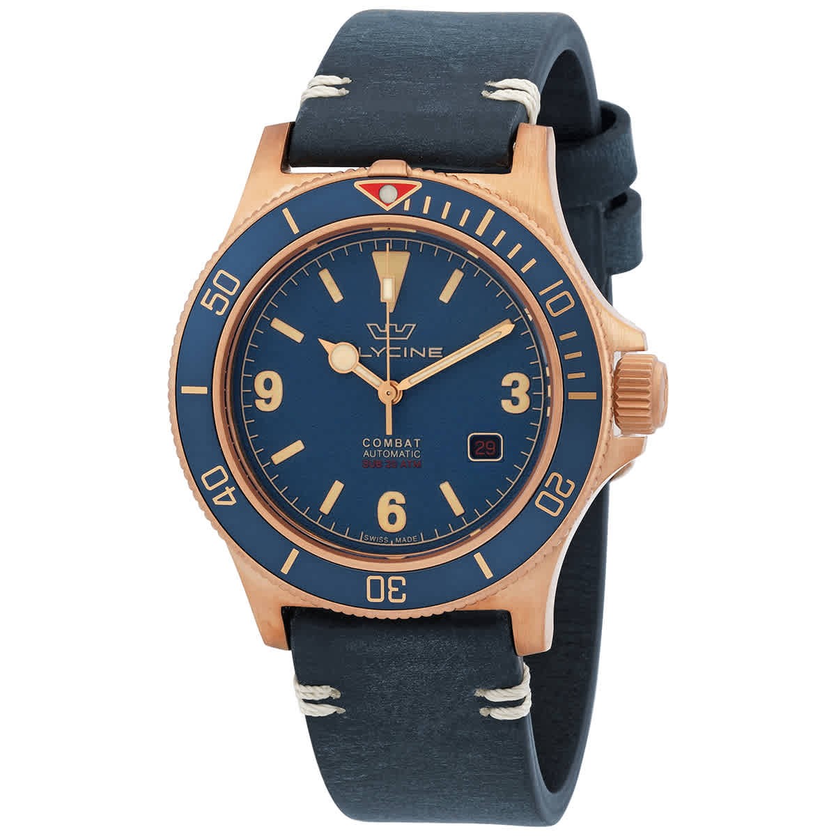 Glycine Combat Sub Bronze Automatic Blue Dial Men’s Watch GL0421