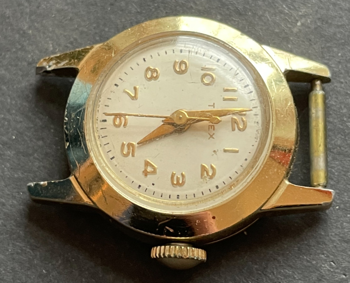 Antique Timex US Time Women’s Watch Runs Ticks Gold Tone Case 26.4mm