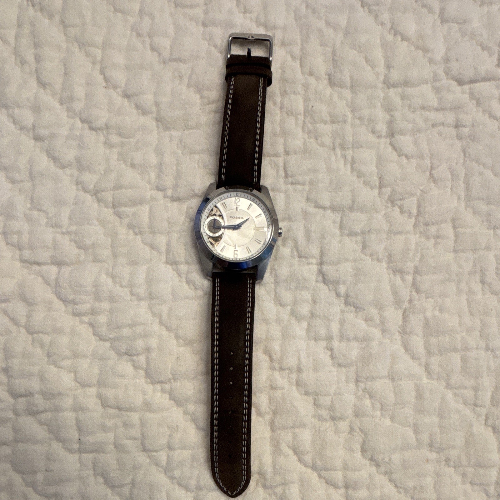 Fossil Twist ME 1000 Men’s Dress Style Watch. Leather Band Excellent Condition
